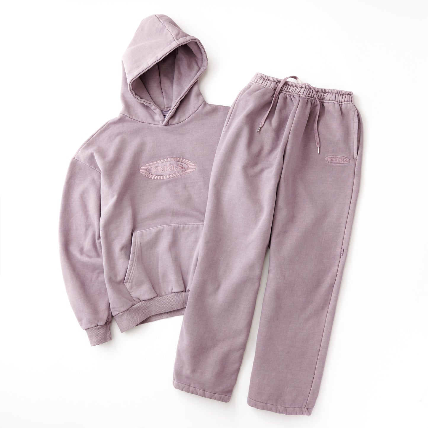 PIGMENT DYE HOODIE PINK BEIGE