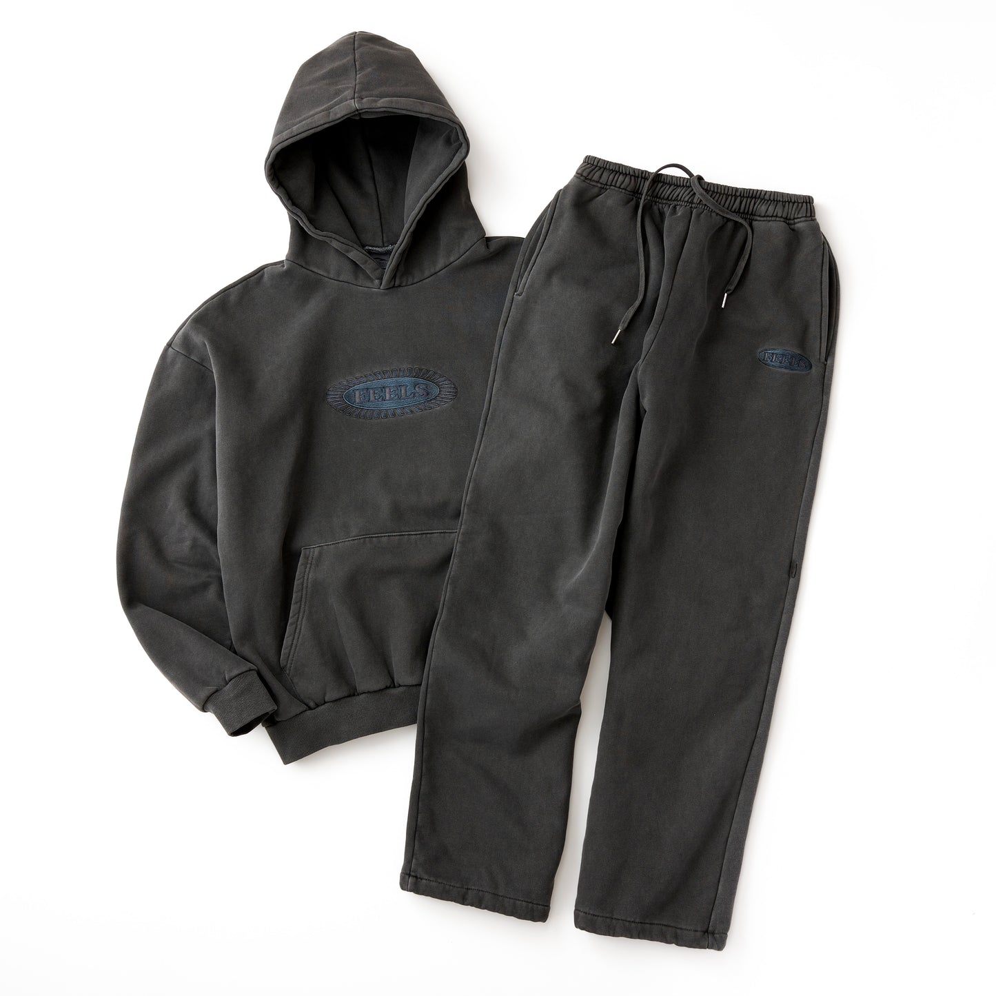 PIGMENT DYE PANTS BLACK