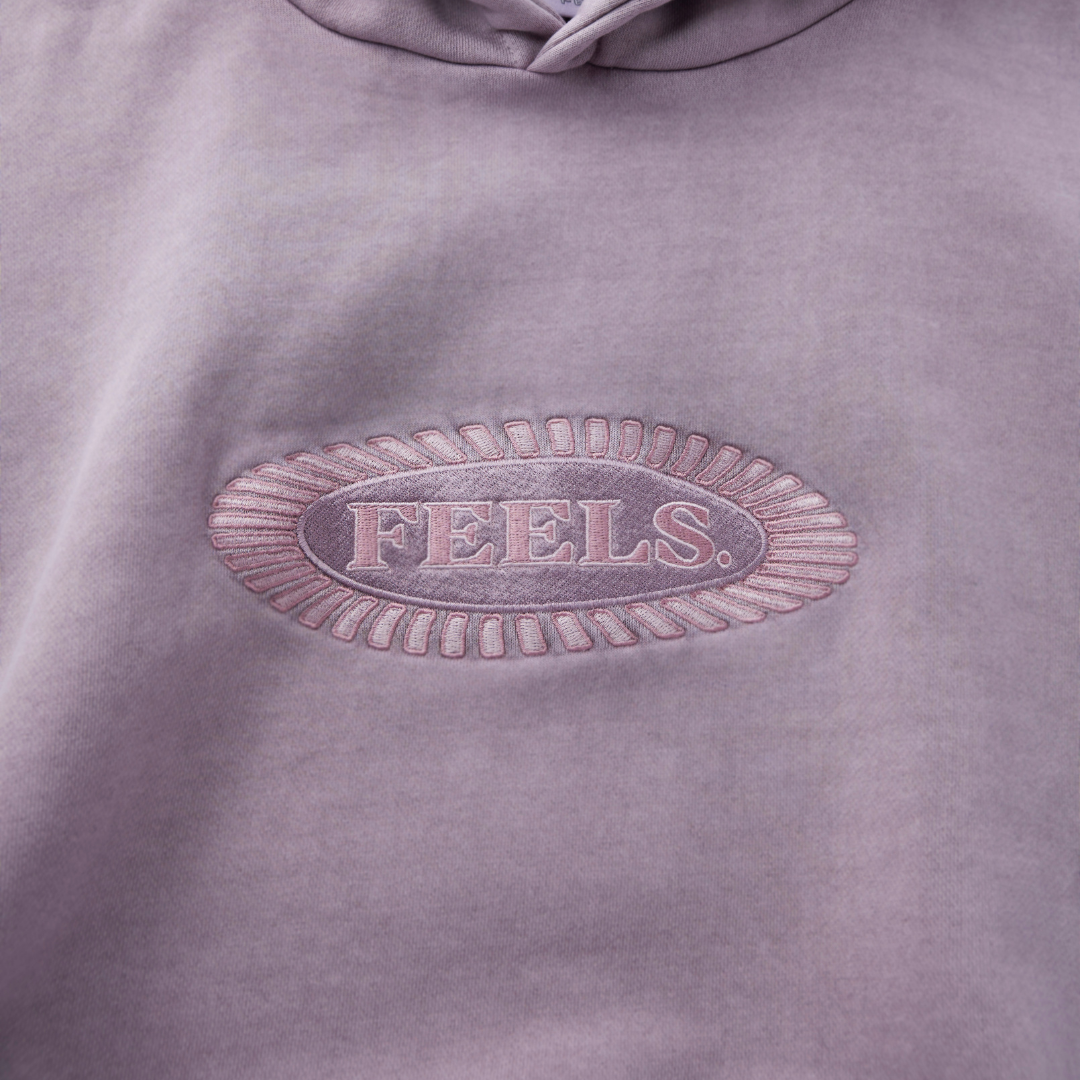 PIGMENT DYE HOODIE PINK BEIGE