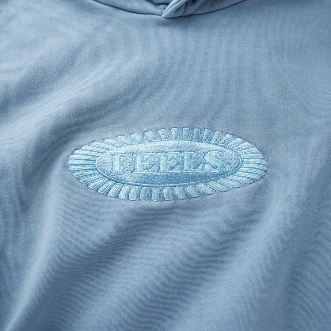 PIGMENT DYE HOODIE LIGHT BLUE