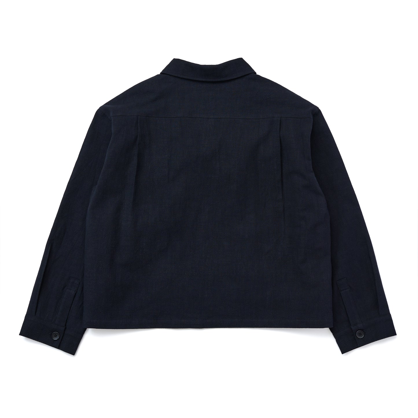 LINEN ZIP UP BLOUSON BLACK
