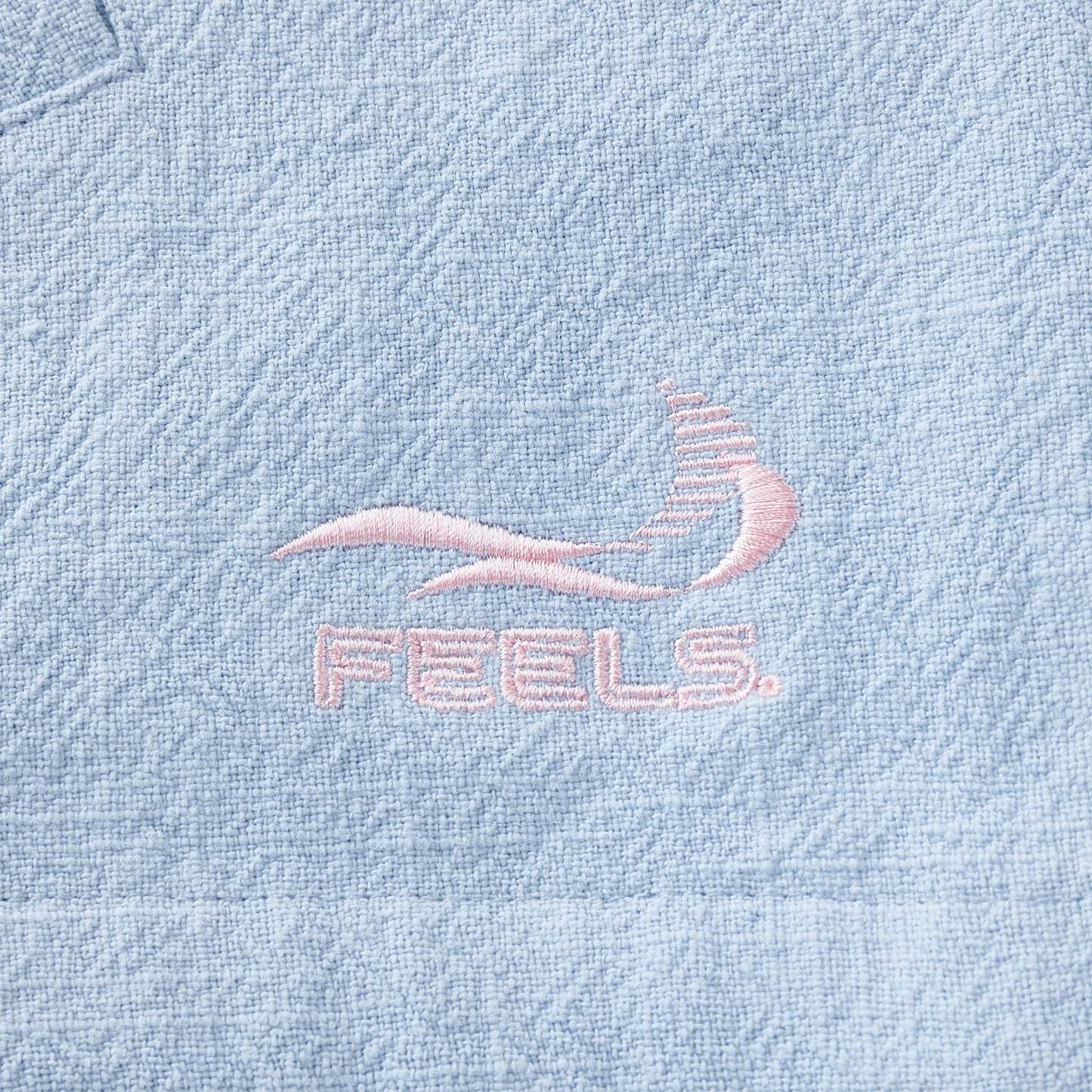 LINEN ZIP UP BLOUSON LIGHT BLUE