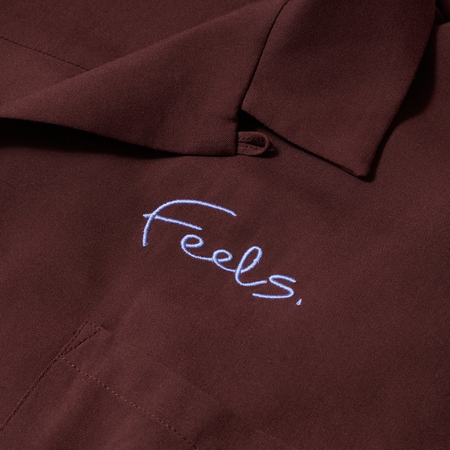 RAYON SHIRT BROWN "DRESS CODE LINE"