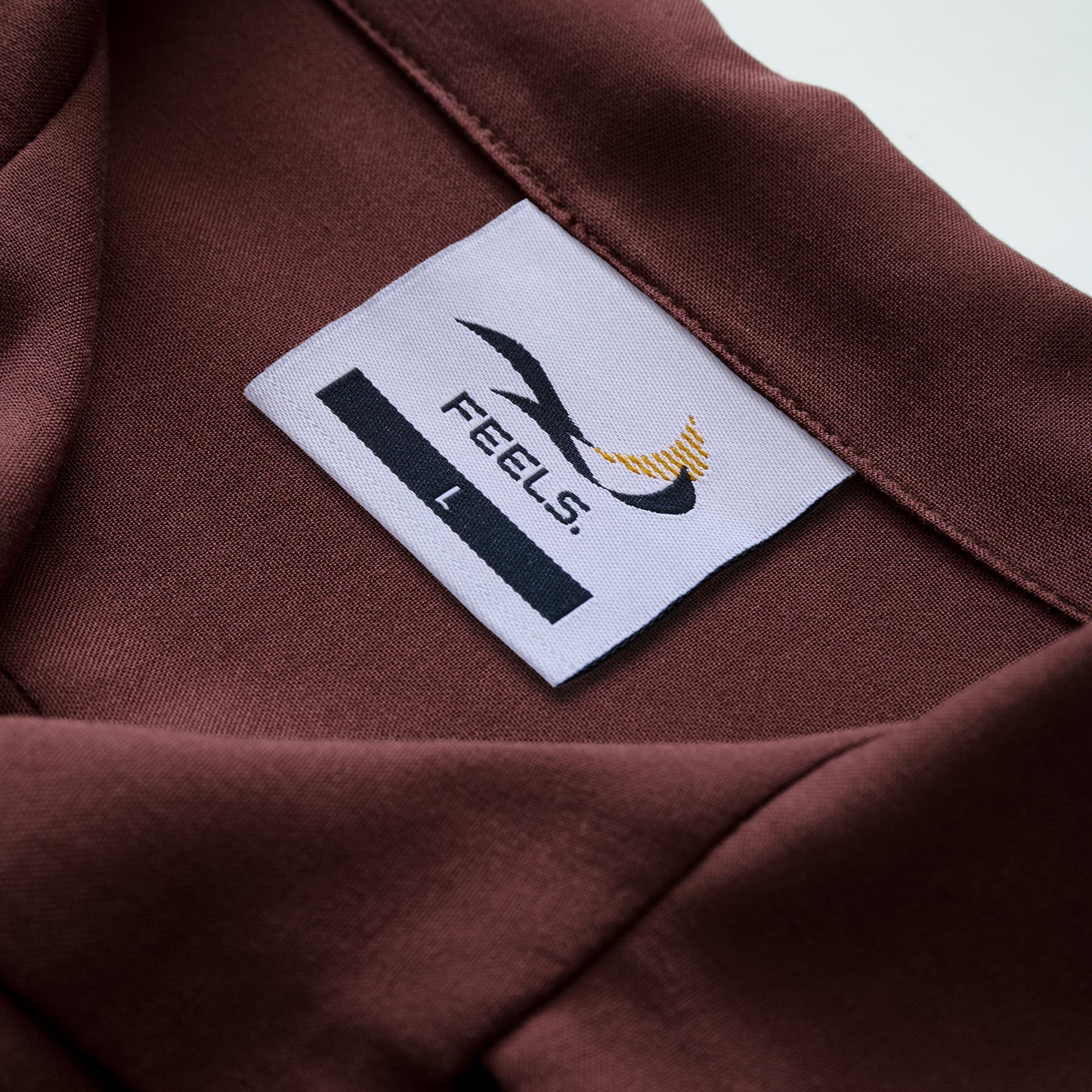 RAYON SHIRT BROWN "DRESS CODE LINE"
