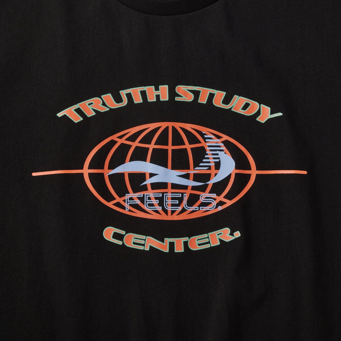 GLOBE LOGO PRINT T-SHIRT BLACK