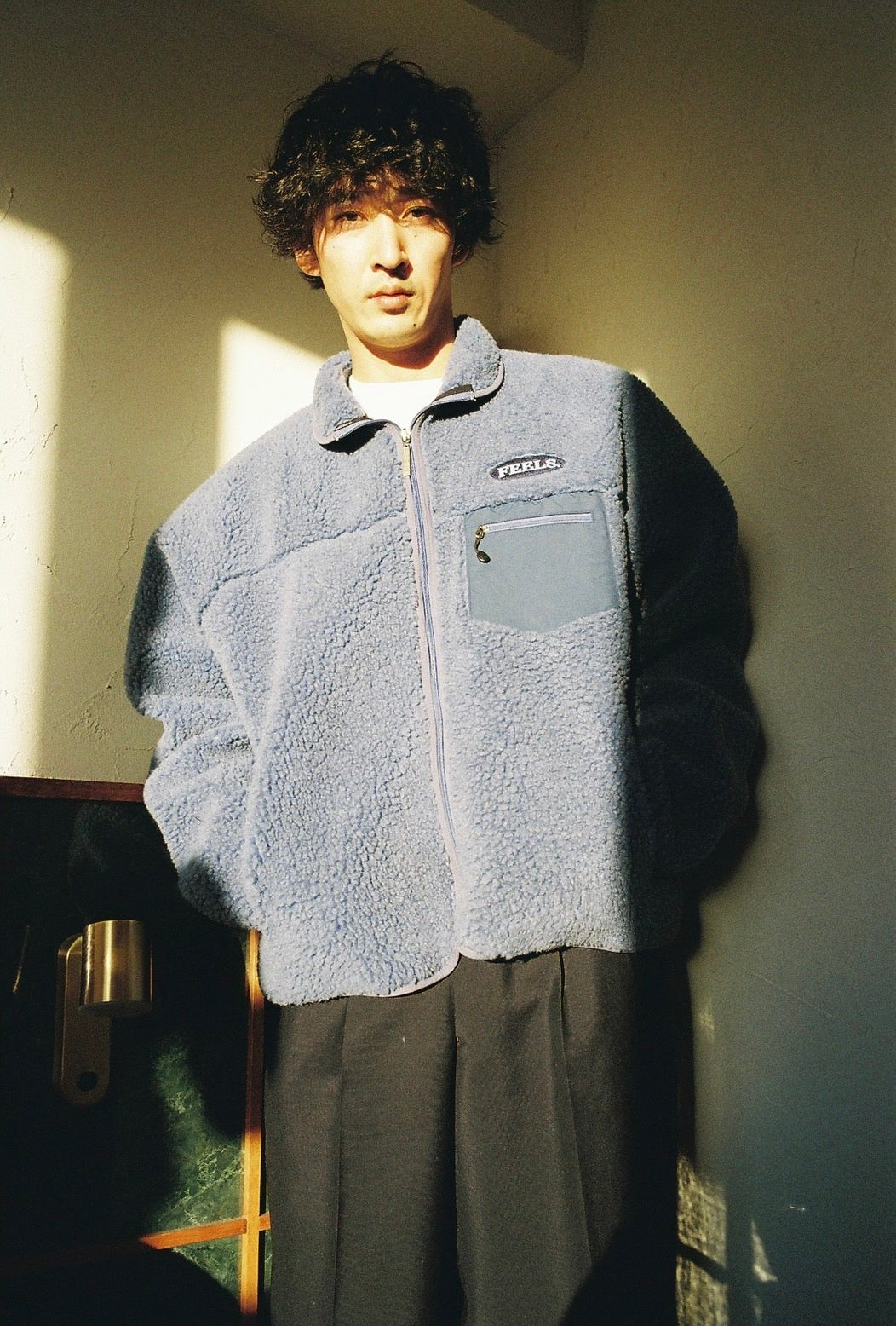 BOA FLEECE ZIP JACKET LIGHT BLUE