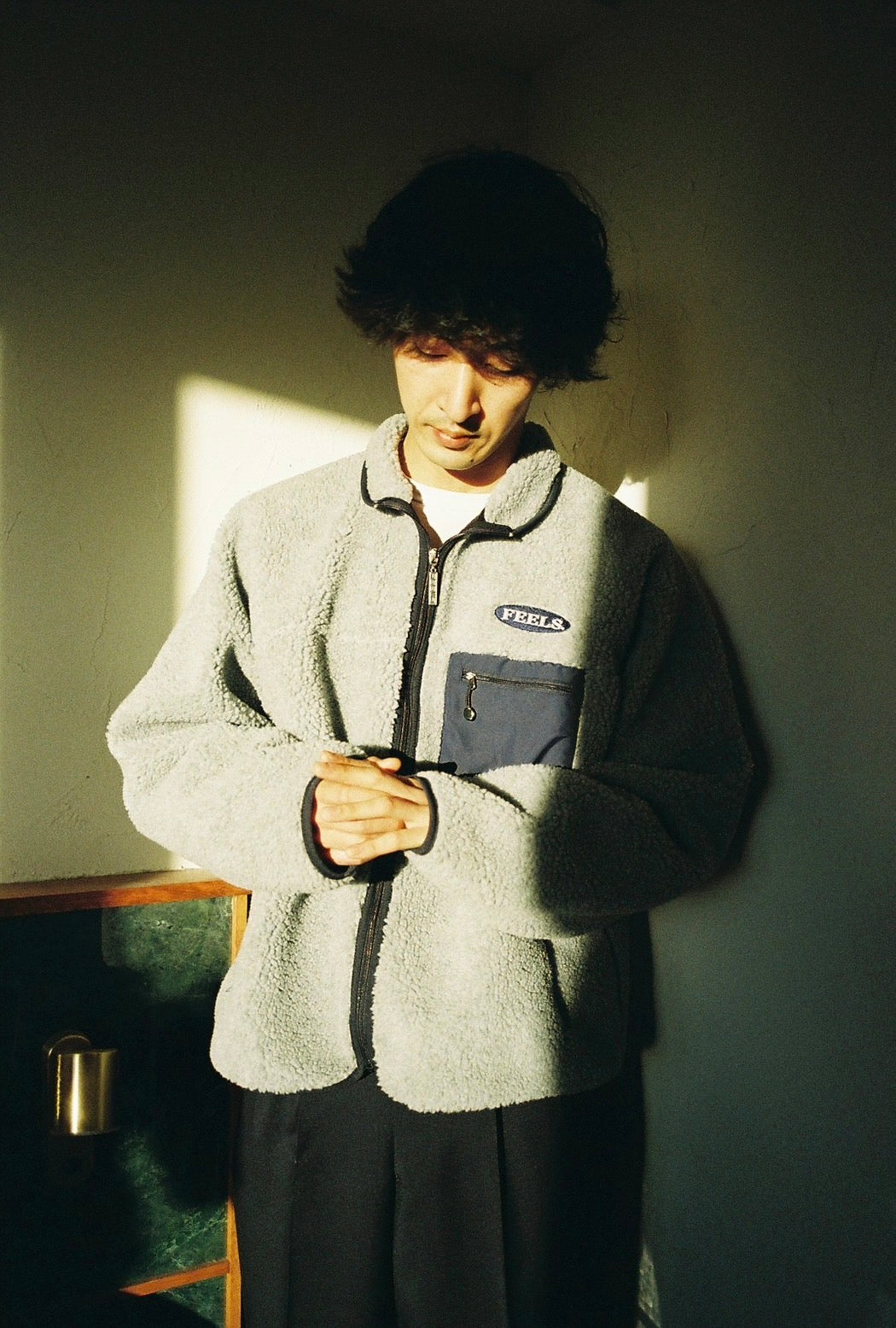 BOA FLEECE ZIP JACKET LIGHT GRAY