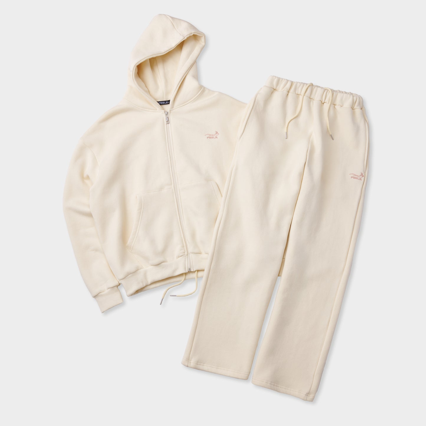 PREMIUM WEIGHT ZIP UP HOODIE CREAM