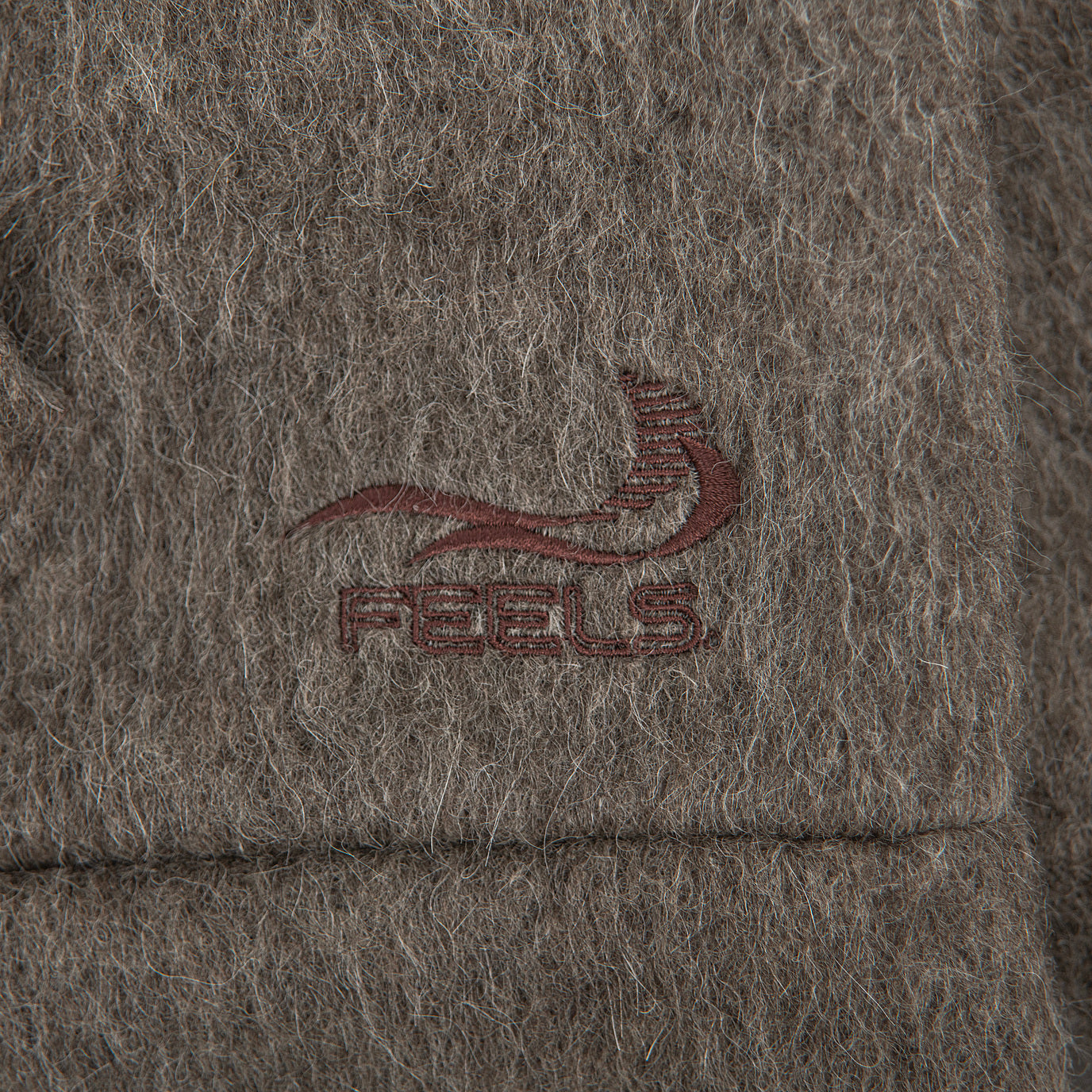 ALPACA ZIP UP HOODIE BROWN