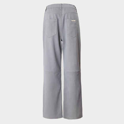 SUEDE TOUCH PANTS LIGHT GRAY