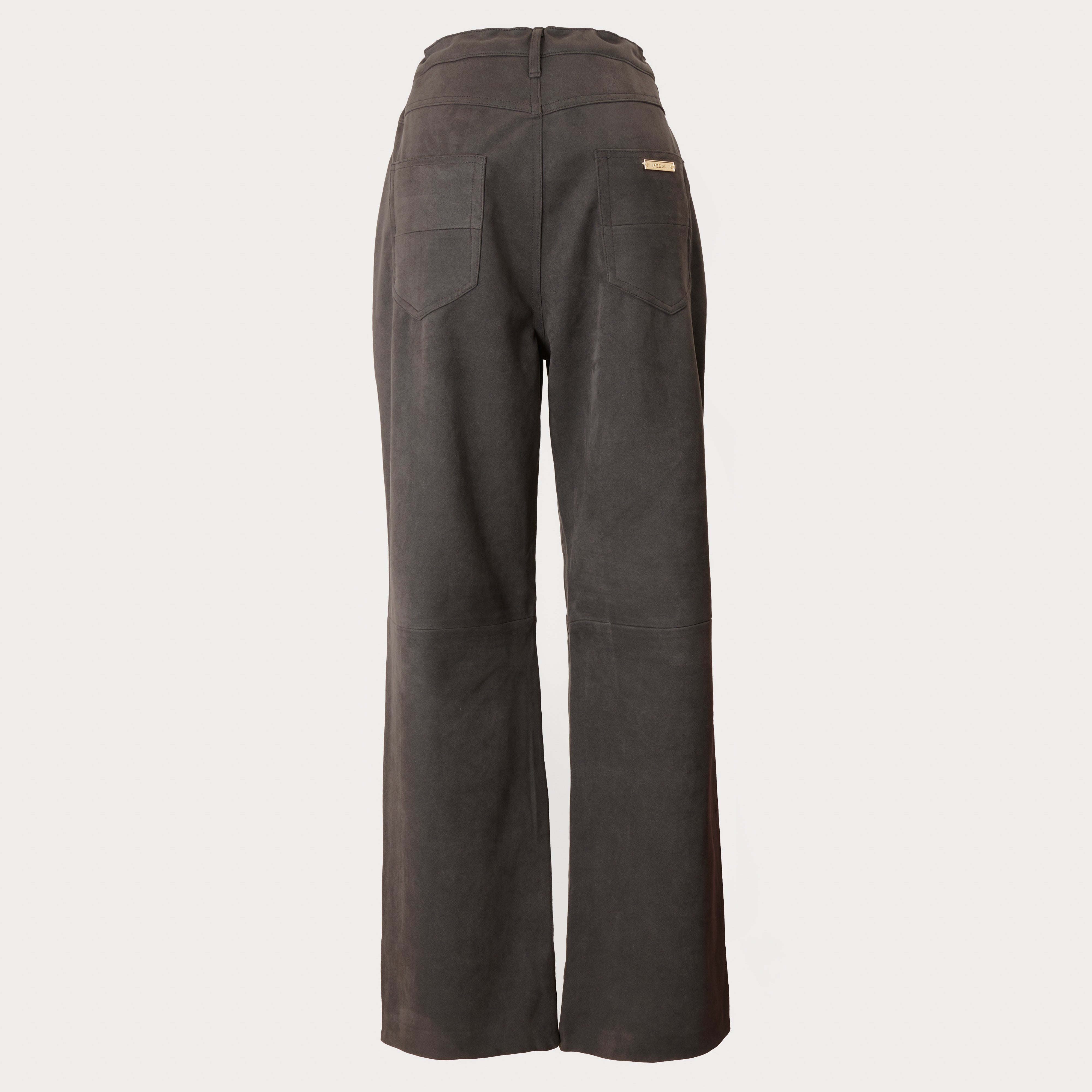 SUEDE TOUCH PANTS CHARCOAL GRAY – FEELS.