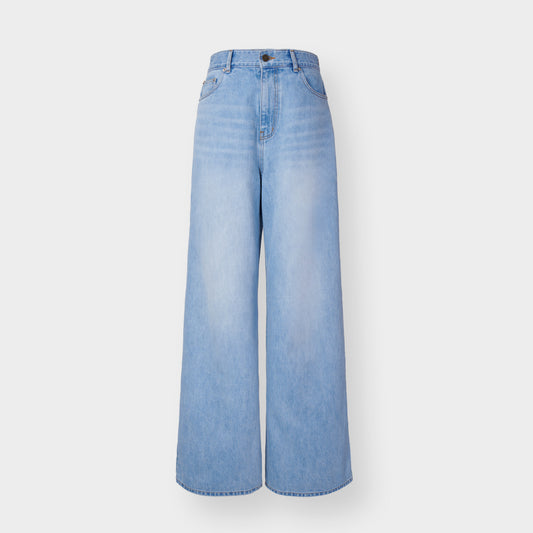 WIDE STRAIGHT DENIM ICE BLUE