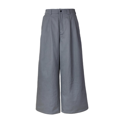 WIDE TUCKED TROUSERS GRAY