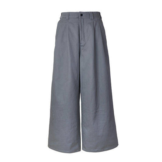 WIDE TUCKED TROUSERS GRAY