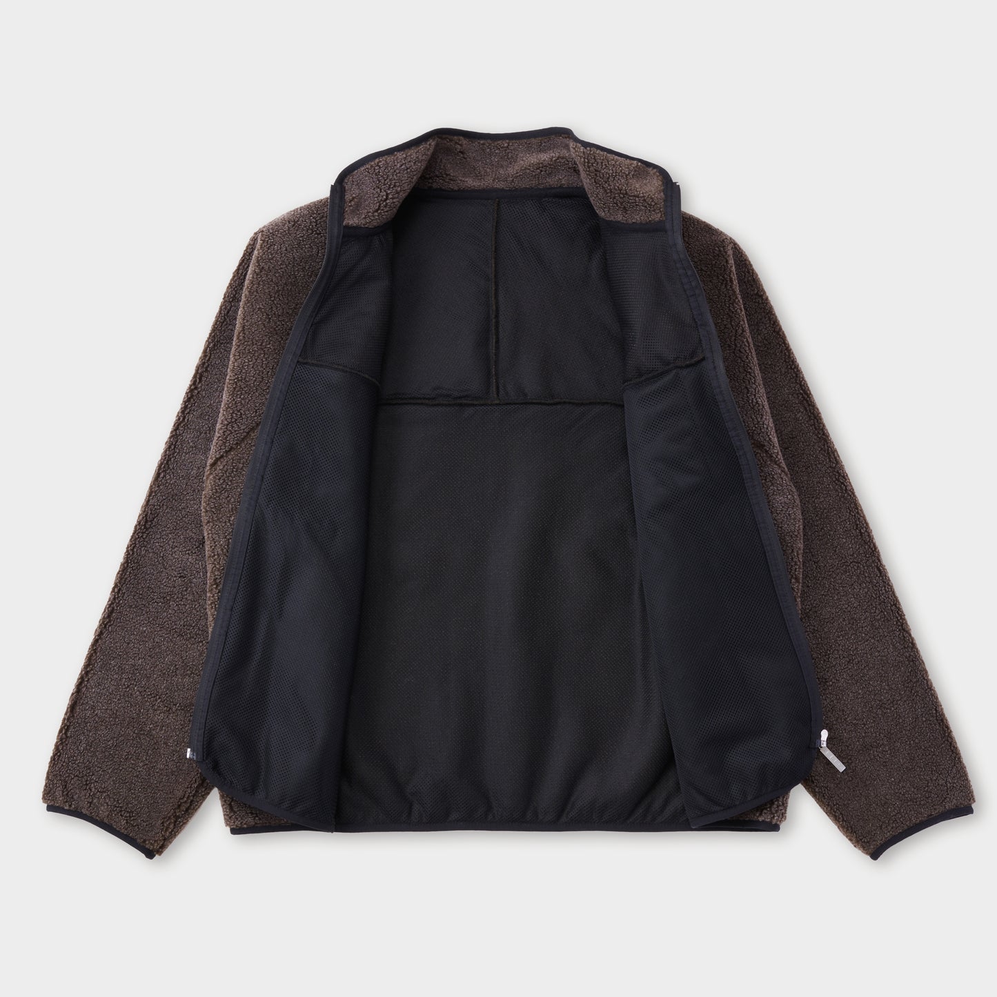 BOA FLEECE ZIP JACKET CHARCOAL BROWN