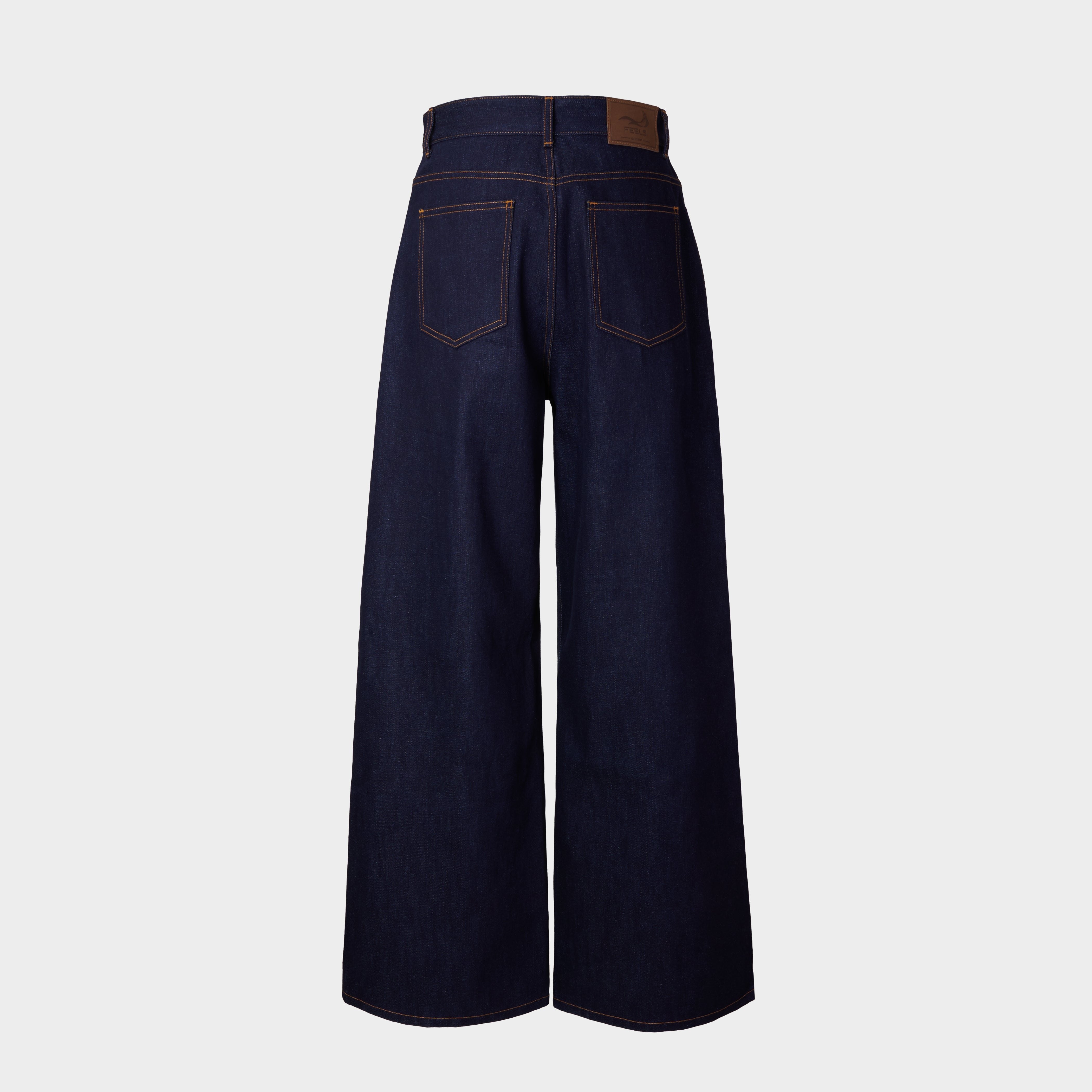 WIDE STRAIGHT DENIM INDIGO – FEELS.