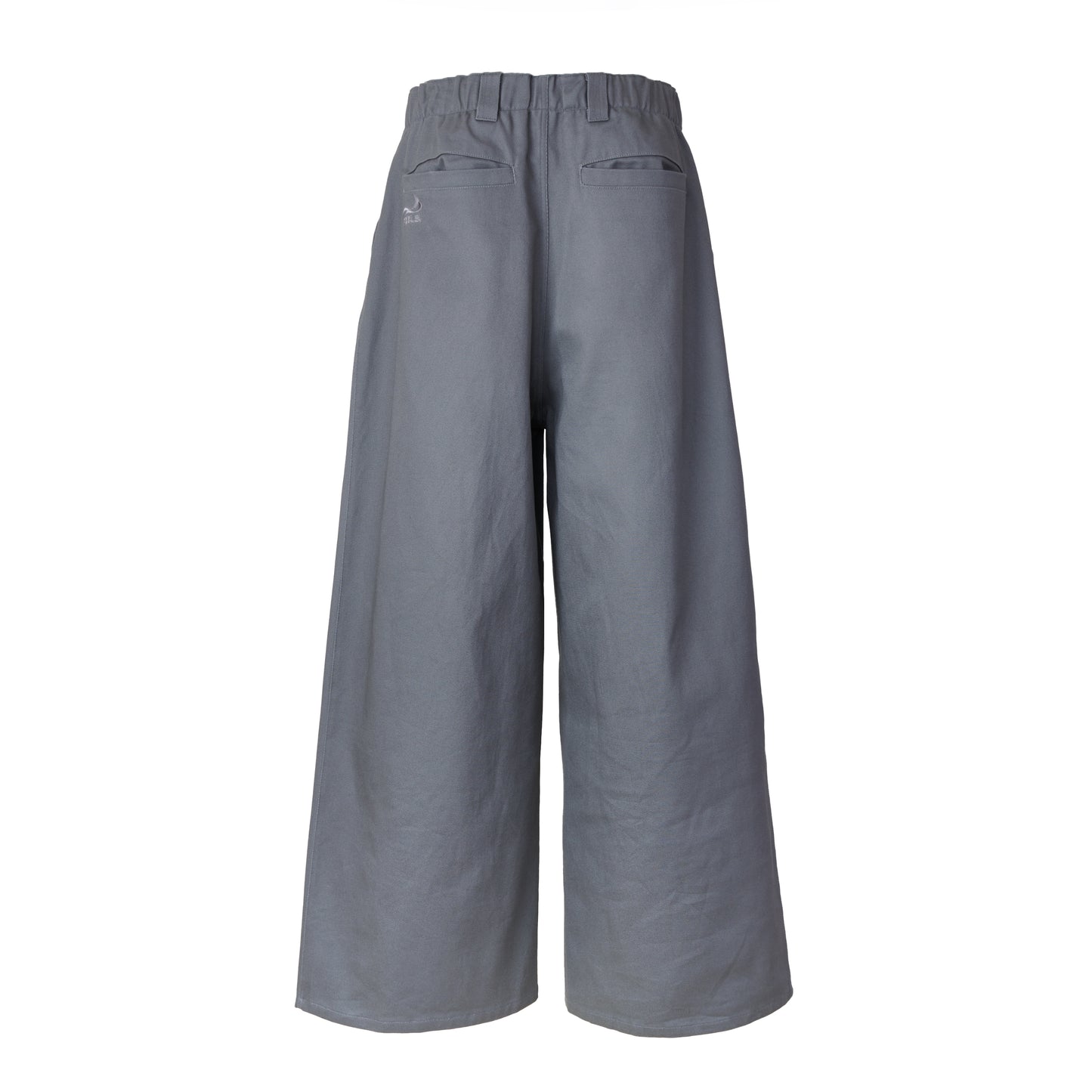 WIDE TUCKED TROUSERS GRAY