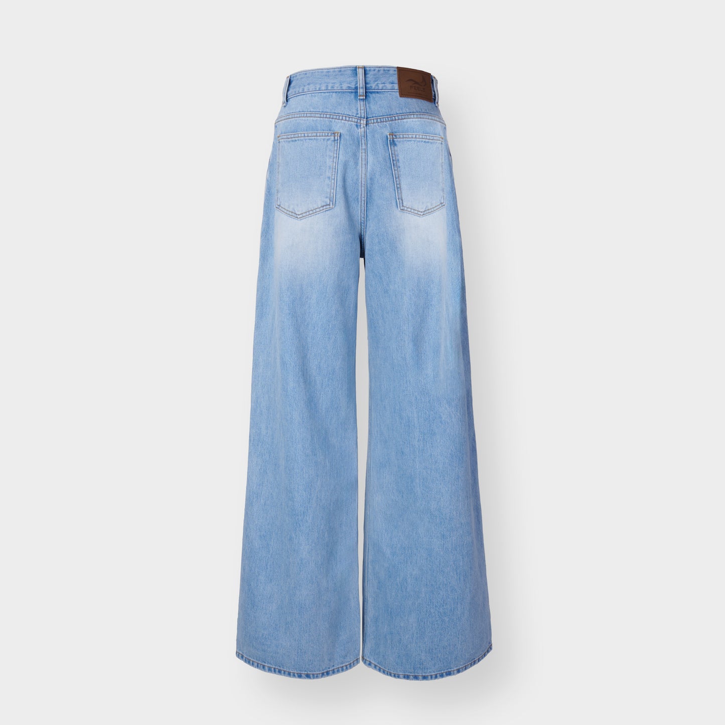 WIDE STRAIGHT DENIM ICE BLUE