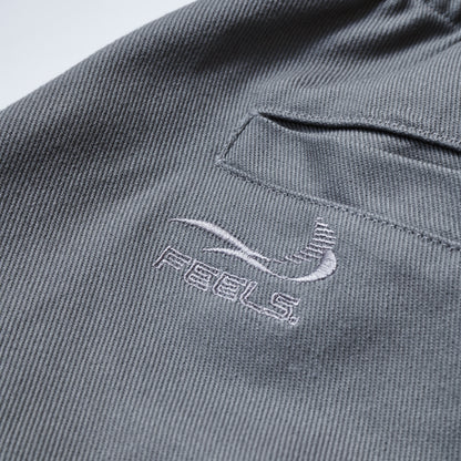 WIDE TUCKED TROUSERS GRAY