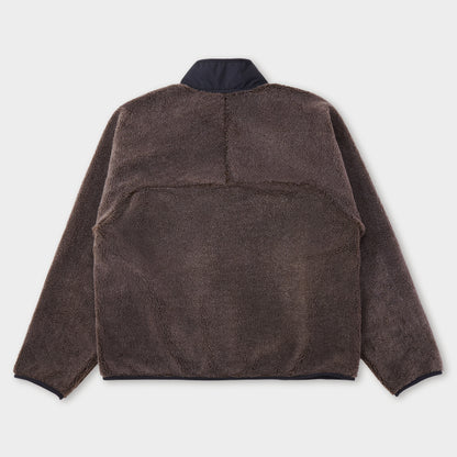 BOA FLEECE ZIP JACKET CHARCOAL BROWN
