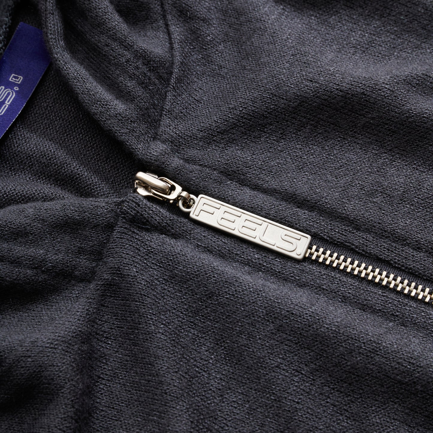 RAYON ZIP UP HOODIE GRAY