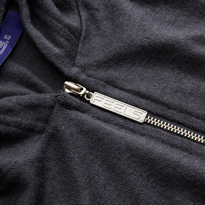 RAYON ZIP UP HOODIE GRAY