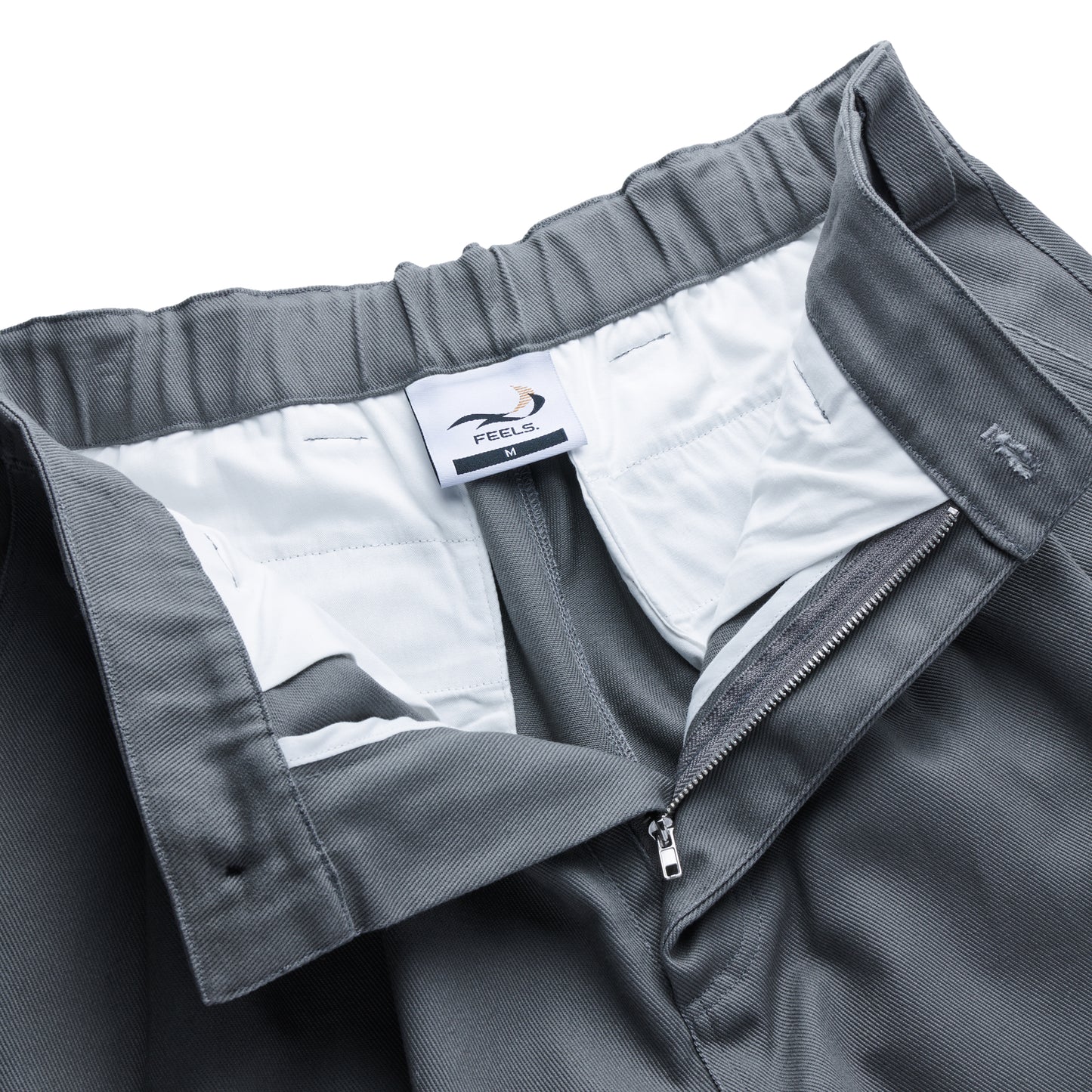 WIDE TUCKED TROUSERS GRAY