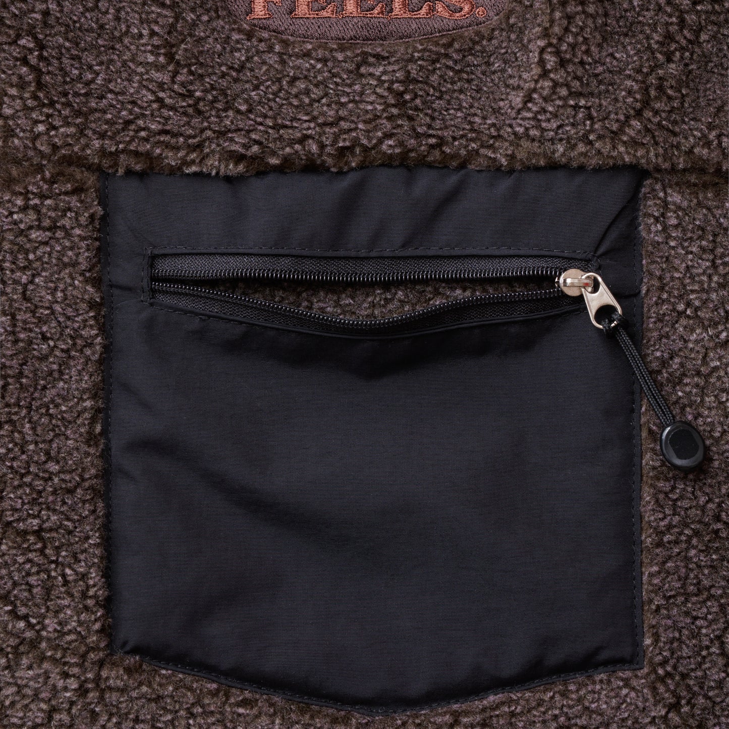BOA FLEECE ZIP JACKET CHARCOAL BROWN
