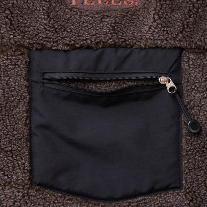BOA FLEECE ZIP JACKET CHARCOAL BROWN