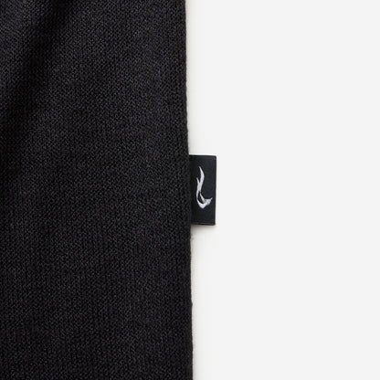 RAYON ZIP UP HOODIE BLACK