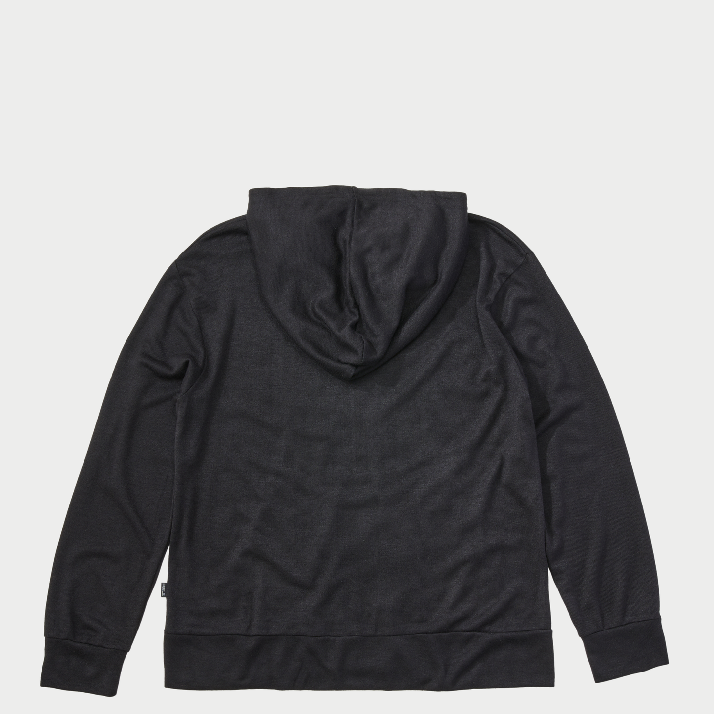 RAYON ZIP UP HOODIE BLACK