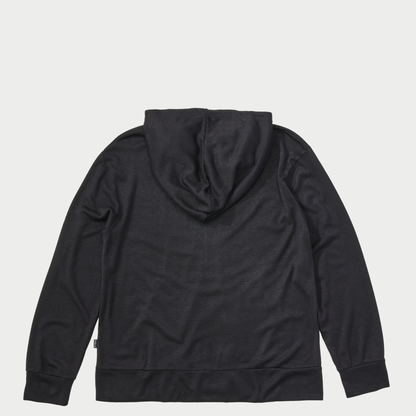 RAYON ZIP UP HOODIE BLACK