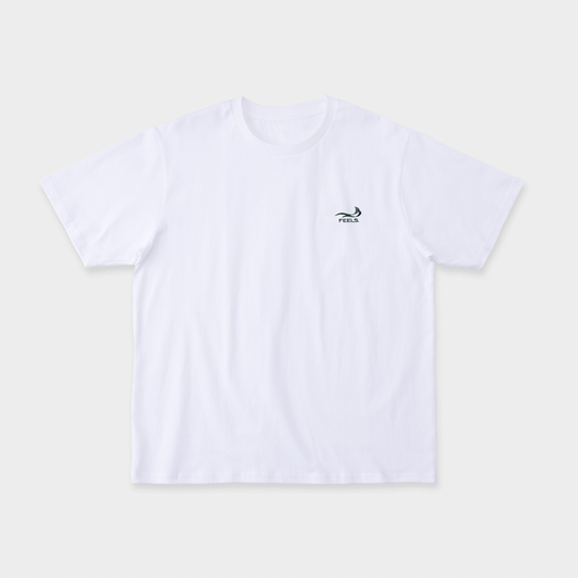 ONE POINT LOGO STITCH T-SHIRT WHITE-GREEN