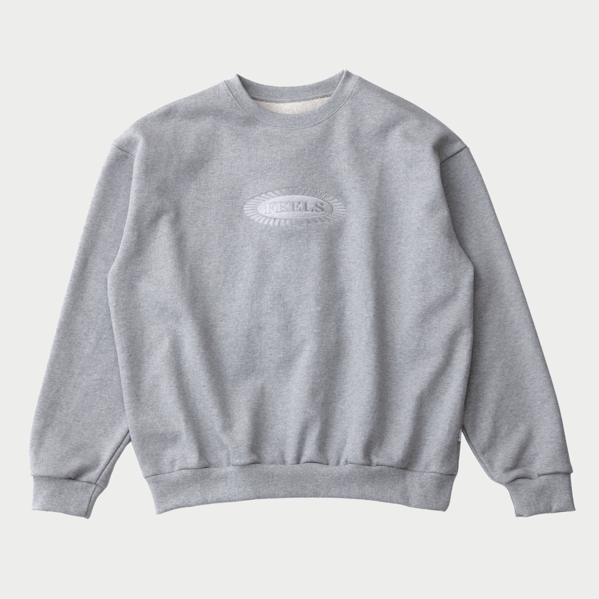 CREWNECK SWEATSHIRT GRAY – FEELS. CREWNECK SWEATSHIRT GRAY – FEELS.