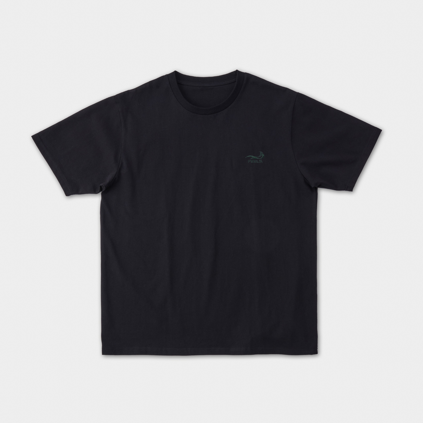 ONE POINT LOGO STITCH T-SHIRT BLACK-GREEN