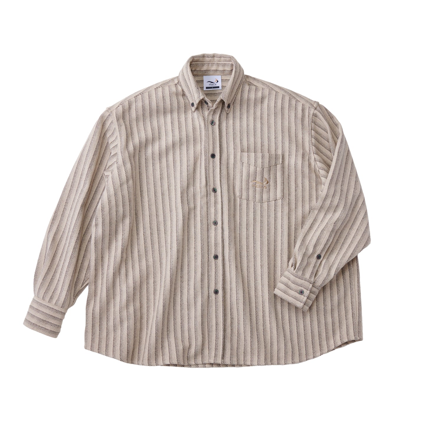 OMBRE CHECK OUTER SHIRT WHITE