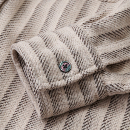 OMBRE CHECK OUTER SHIRT WHITE