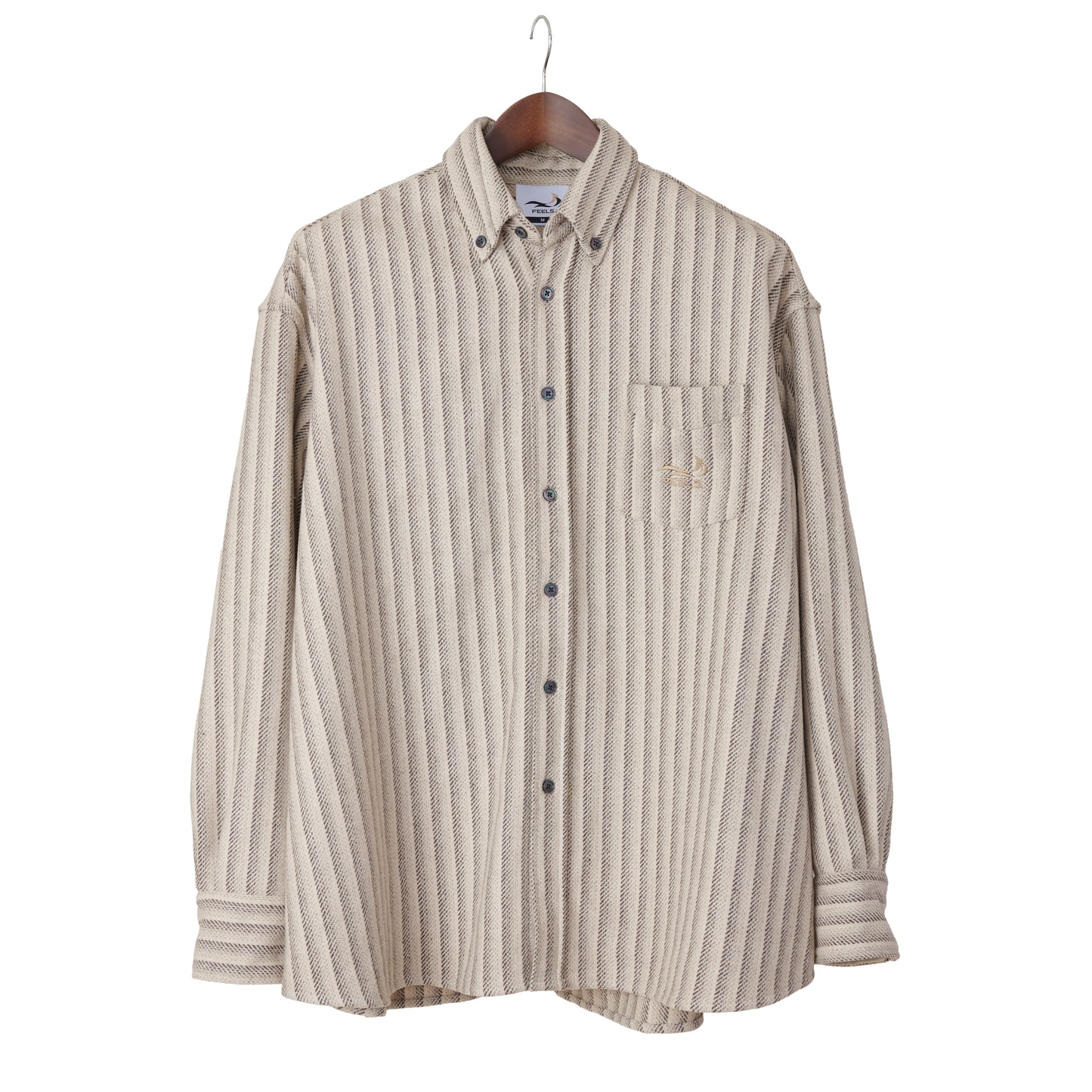 OMBRE CHECK OUTER SHIRT WHITE