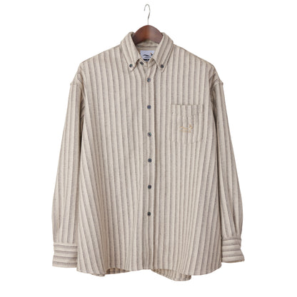 OMBRE CHECK OUTER SHIRT WHITE