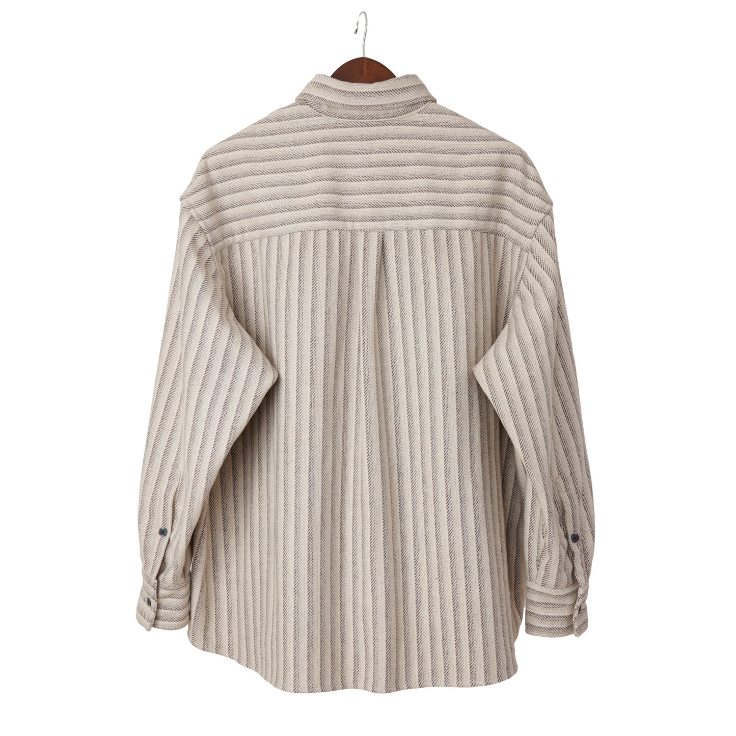 OMBRE CHECK OUTER SHIRT WHITE