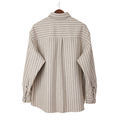 OMBRE CHECK OUTER SHIRT WHITE