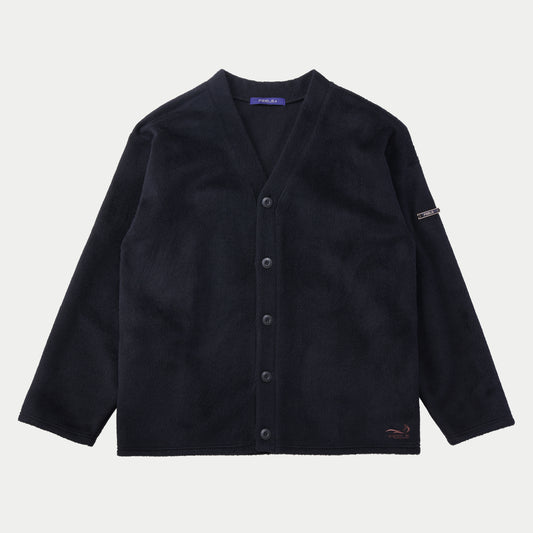 ALPACA  WOOL CARDIGAN BLACK