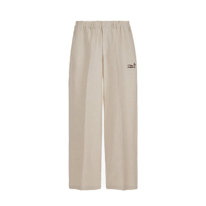LINEN SLACKS BEIGE