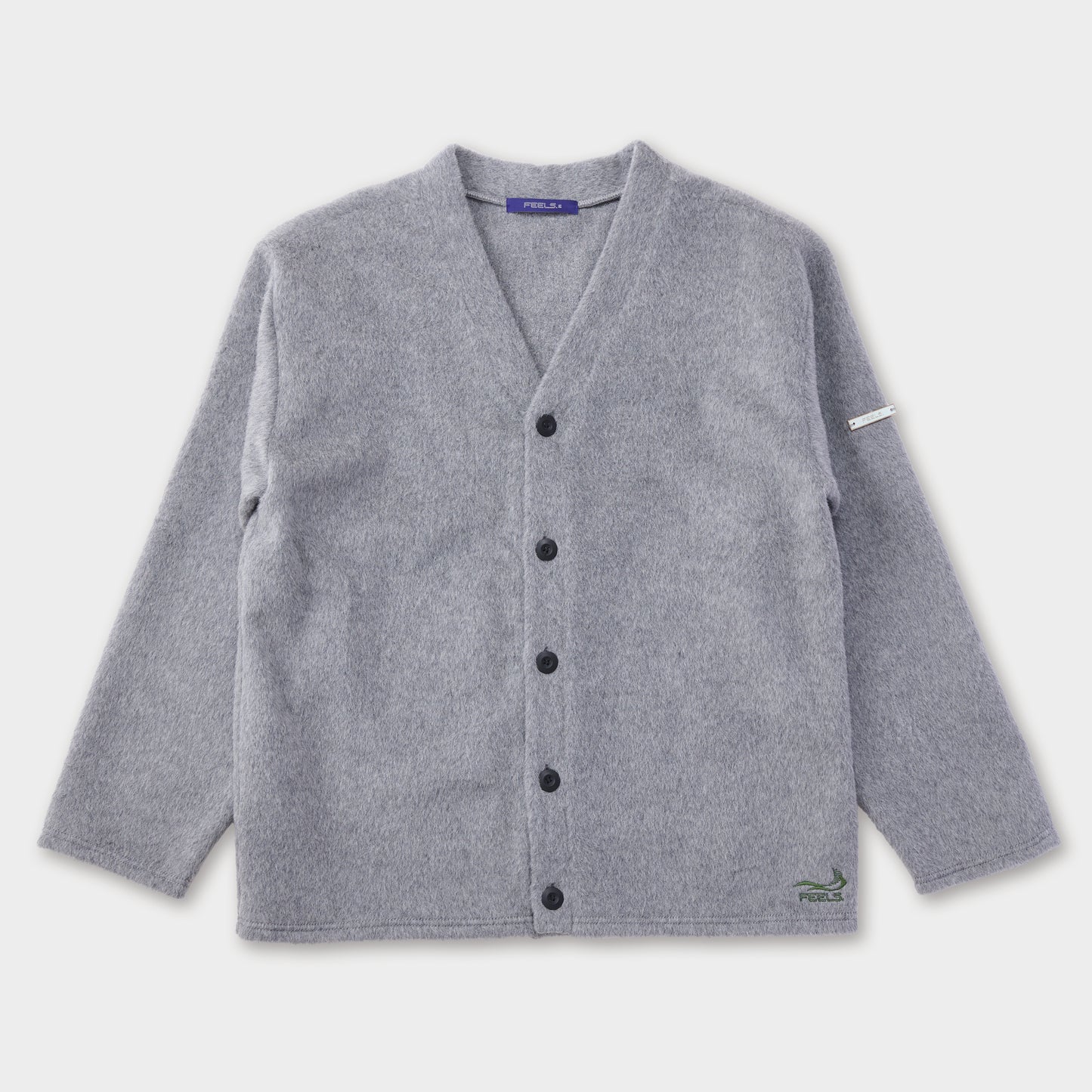 ALPACA  WOOL CARDIGAN GRAY