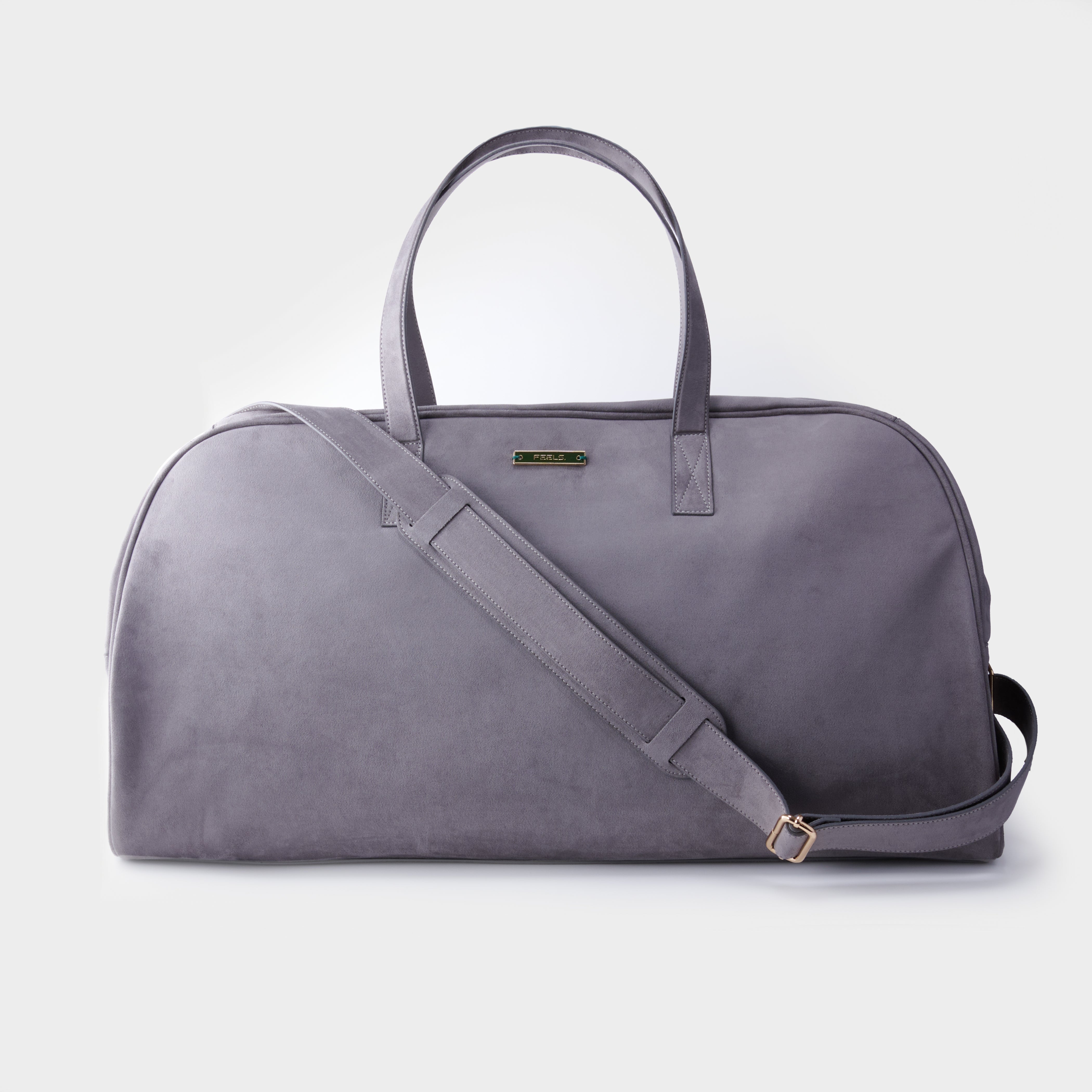 SUEDE TOUCH TRAVEL BAG GRAY – FEELS.