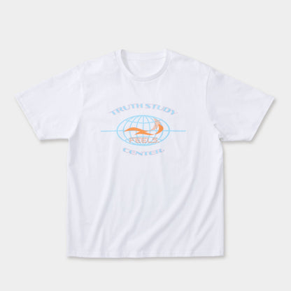 GLOBE LOGO PRINT T-SHIRT WHITE