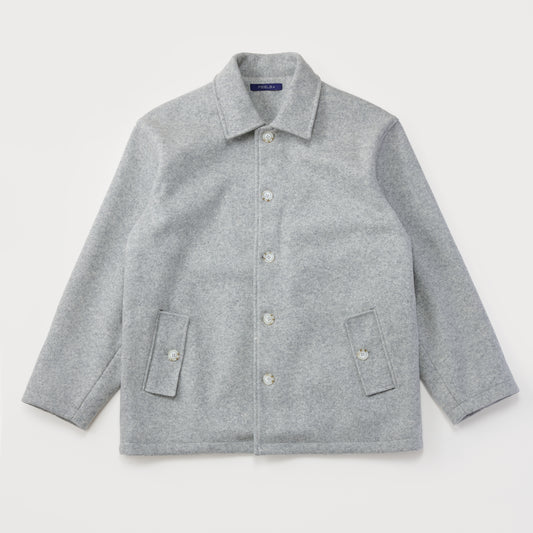 OVERSIZED WOOL COAT LIGHT GRAY