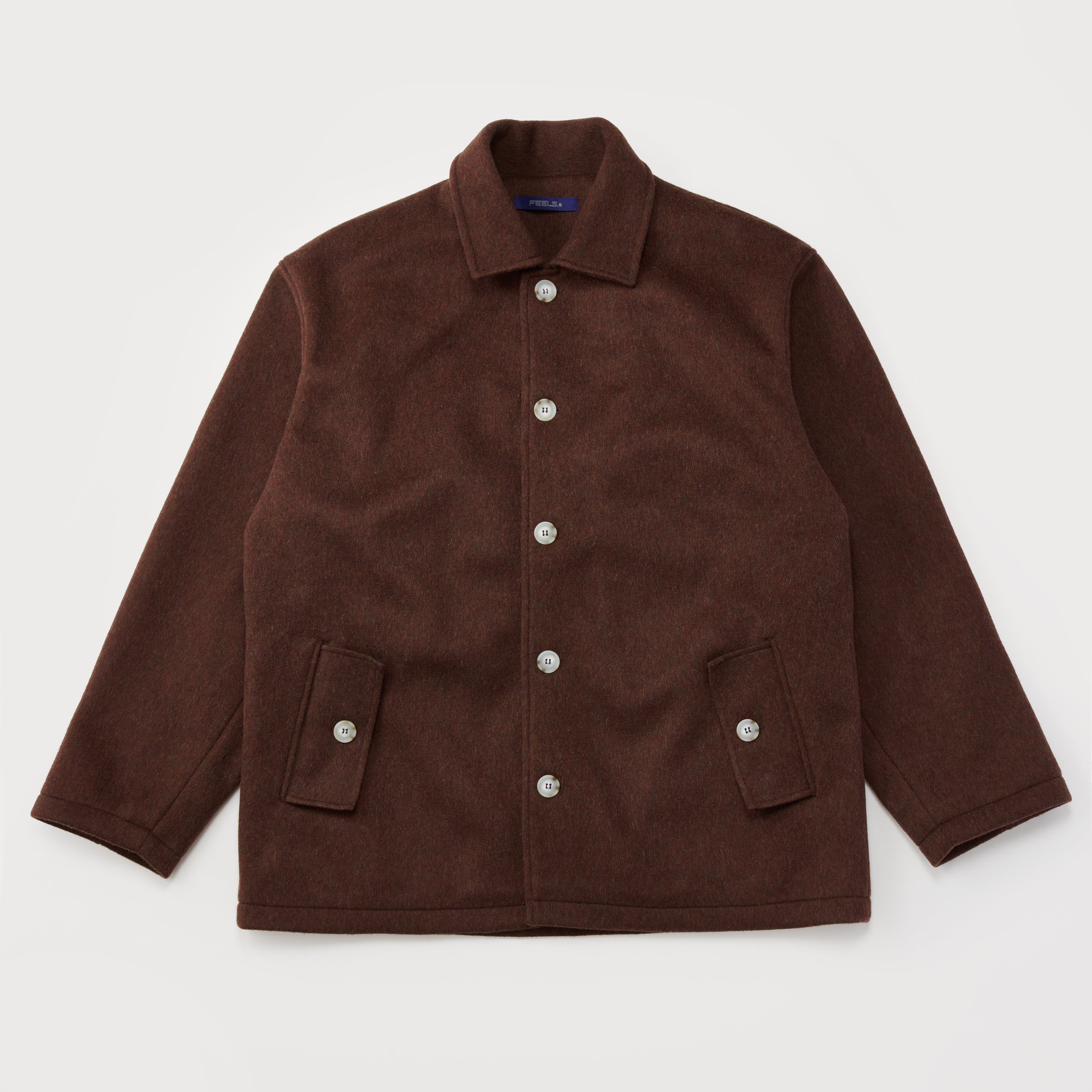 OVERSIZED WOOL COAT BROWN – FEELS.