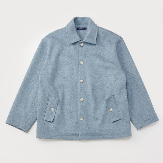 OVERSIZED WOOL COAT LIGHT BLUE