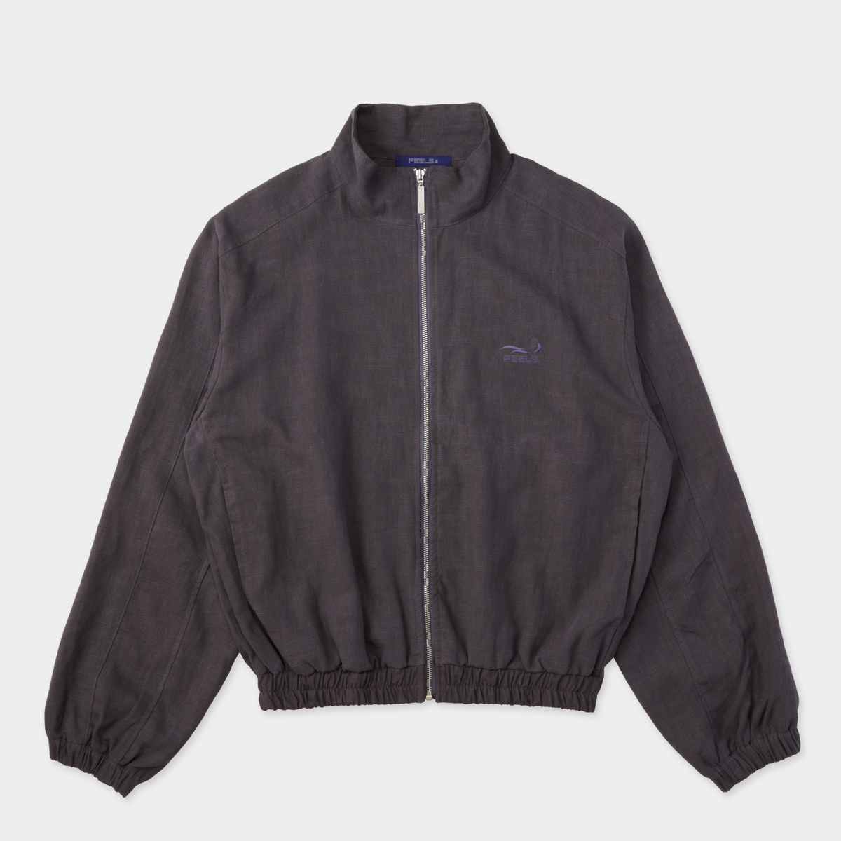 LINEN BLOUSON JACKET GRAY